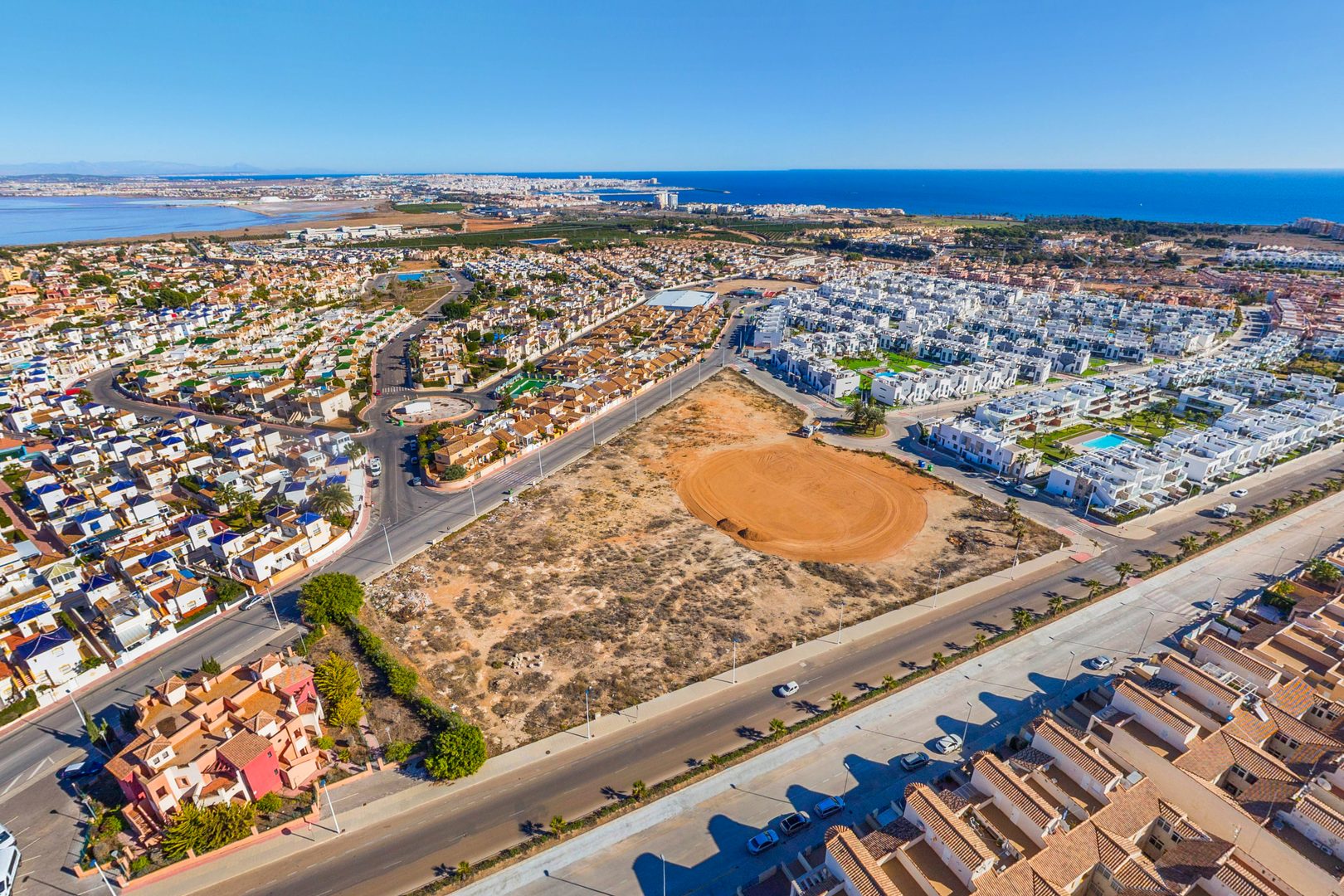Los Altos residential hillside views Torrevieja aerial
